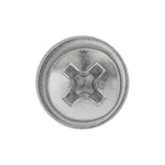 #8x1" Phillips Oval Head SEMS Flush Washer Tapping Screw, Type A/AB, Chrome