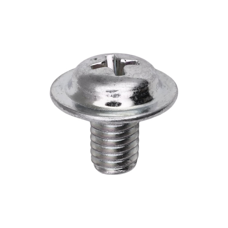 M5-0.80x8mm Phillips Truss Head Pan Washer License Plate Screw, 12mm Washer, Zinc