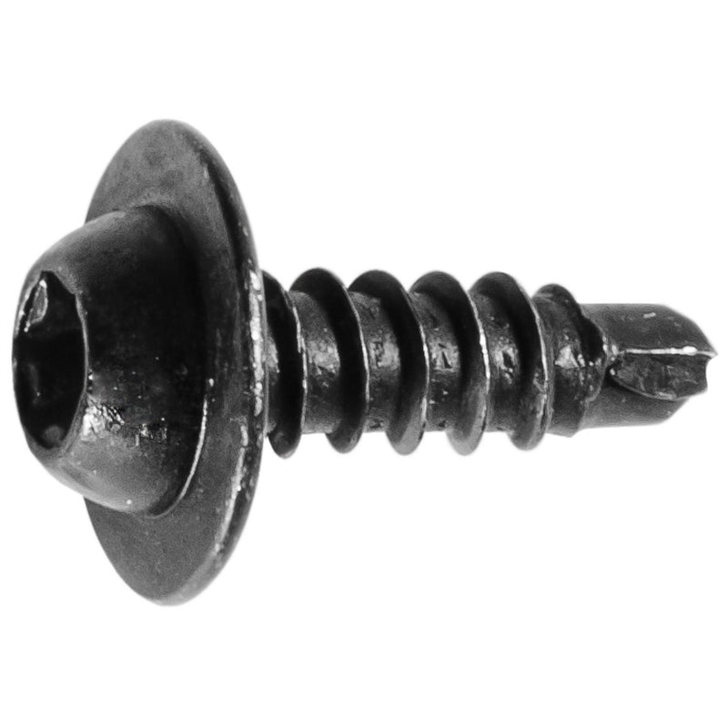 M4.2-1.41x13mm Torx Truss Head Washer Tapping Screw with Tek Point, Type A/AB, 11mm Washer, Black