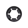 1/2" Stud For Non-Threaded Studs Push Nut, Black