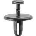 8mmx15mm Black Nylon Push-Type Front Bumper Air Deflector Retainer with Open End, 25mm Head
