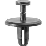8mmx15mm Black Nylon Push-Type Front Bumper Air Deflector Retainer with Open End, 25mm Head
