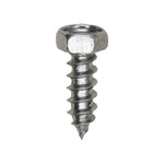 #8x1/2" Indented Hex Head Tapping Screw, Type A/AB, Zinc Chromate