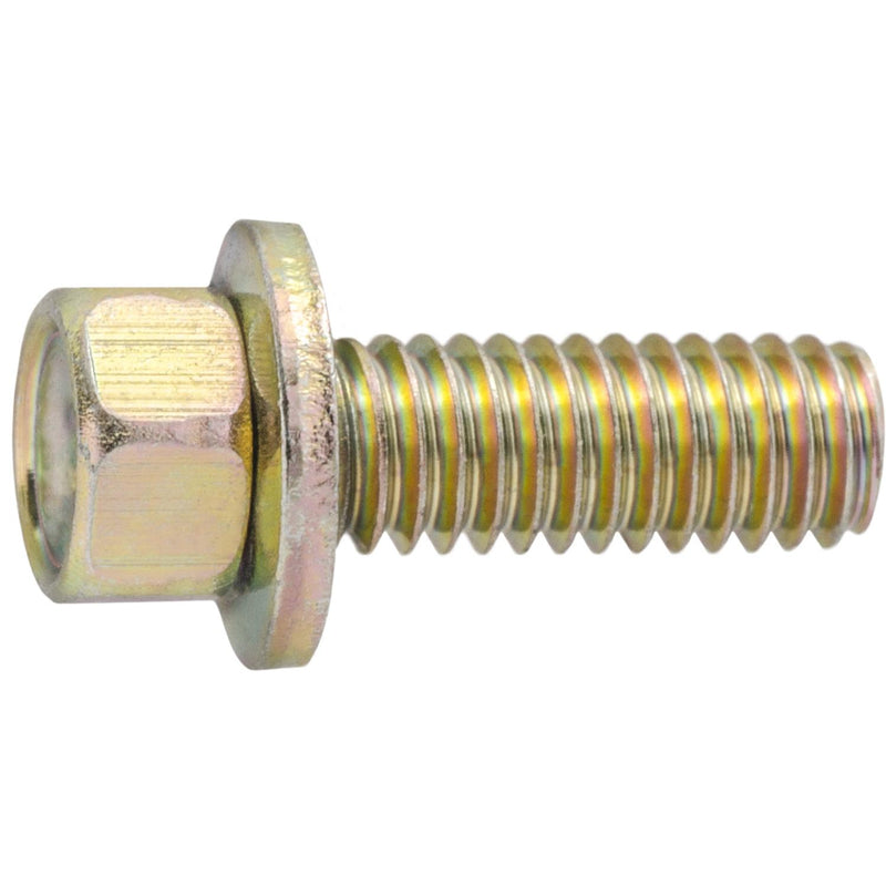 M4x12mm Hex Head SEMS Screw, 7.9mm Washer, Yellow Zinc Chromate