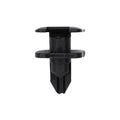 Black Nylon Push-Type Cowl Vent Retainer with Open End, 10mmx12mm Head