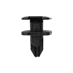 Black Nylon Push-Type Cowl Vent Retainer with Open End, 10mmx12mm Head