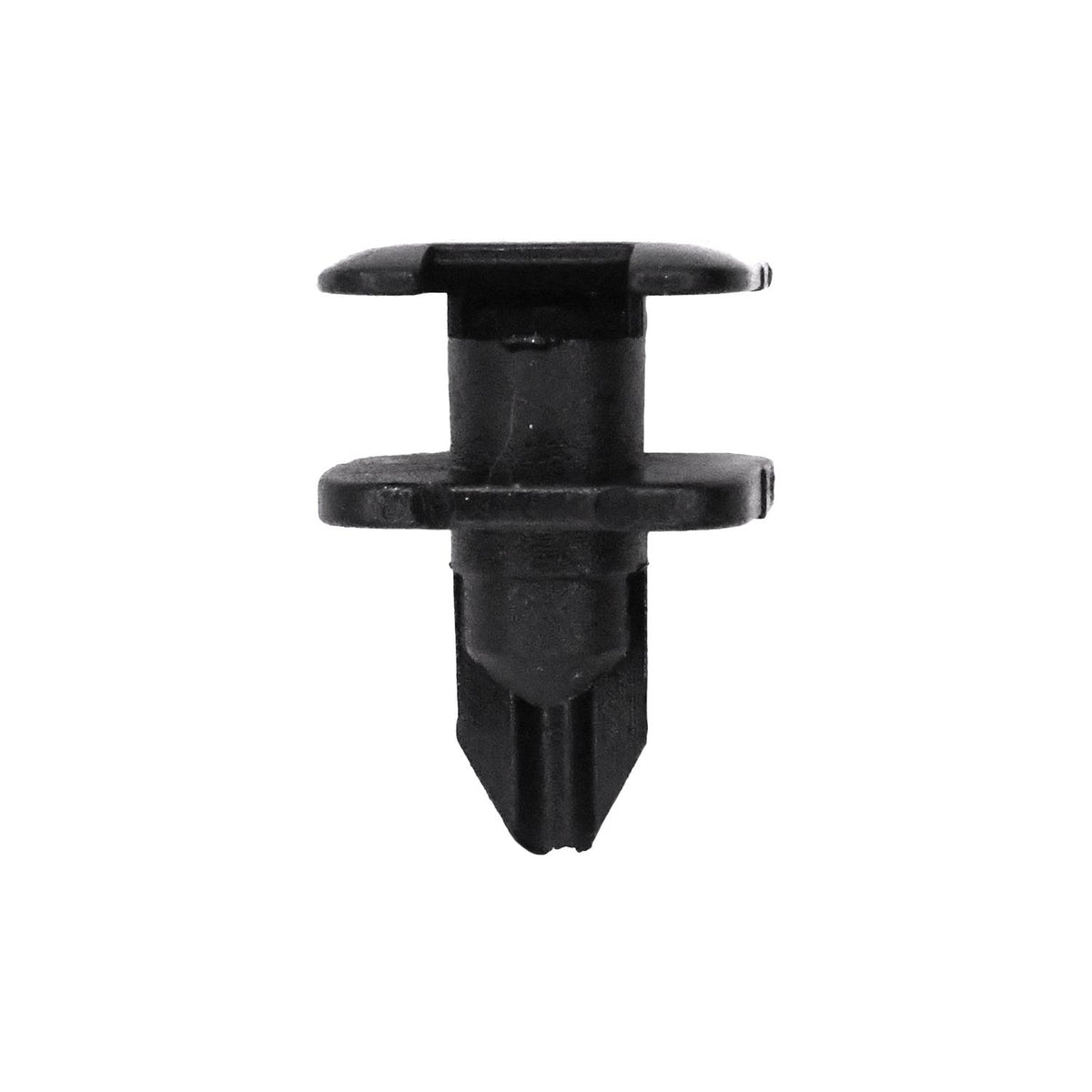 Black Nylon Push-Type Cowl Vent Retainer with Open End, 10mmx12mm Head