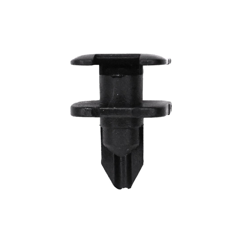 Black Nylon Push-Type Cowl Vent Retainer with Open End, 10mmx12mm Head