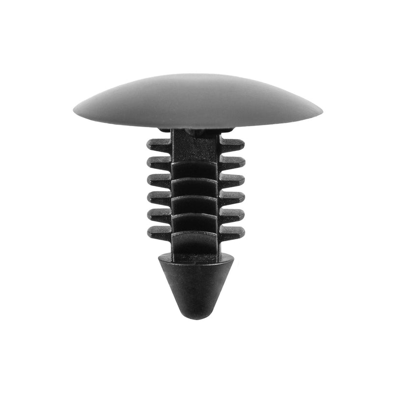 6.3mmx15mm Black Nylon Single Head Headliner Front Fender Christmas Tree Retainer, 17.8mm Head