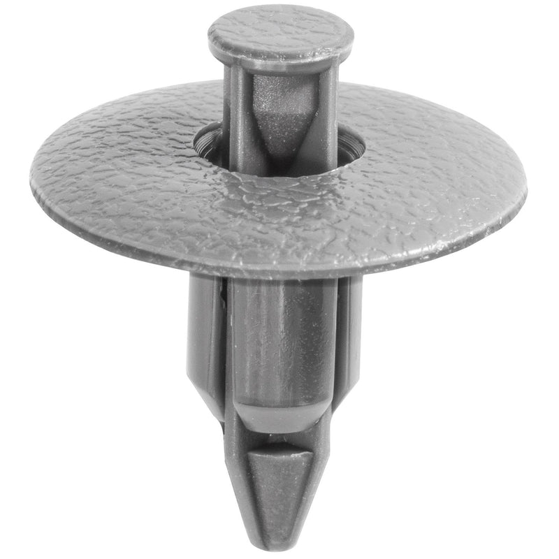 6.3mmx9mm Gray Nylon Push-Type Door Panel Retainer with Drive Pin, 18mm Head