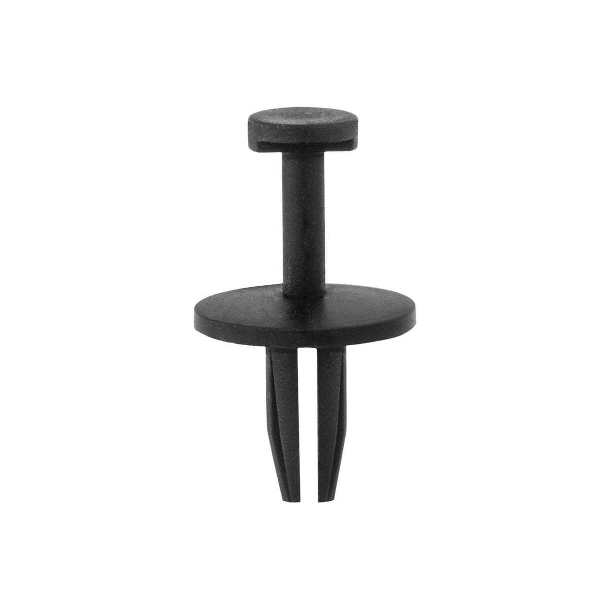 6.3mmx14.2mm Black Nylon Push-Type Front Auxillary Lamp Mounting & Pivot Retainer with Open End, 17.8mm Head