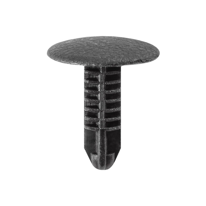 5mmx14.5mm Black Nylon Single Head Geo Cowl Vent Christmas Tree Retainer, 14mm Head