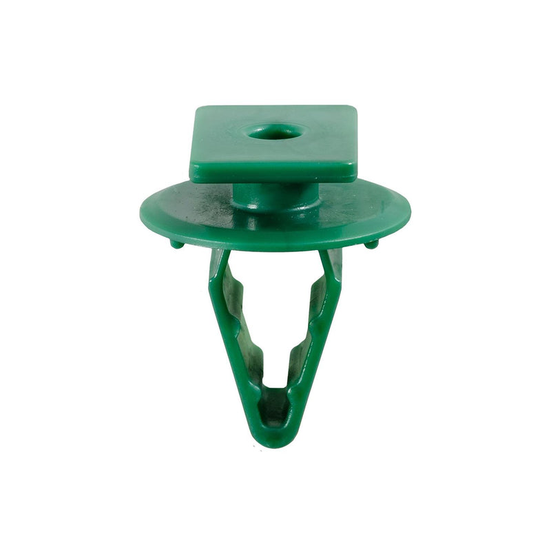 7mm Slot Green Nylon Double Head Cowl Christmas Tree Retainer, 10mmx14mm Head
