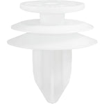 8mmx13mm White Nylon Triple Head Infinity & Door & Interior Trim Christmas Tree Retainer, 18mm Head