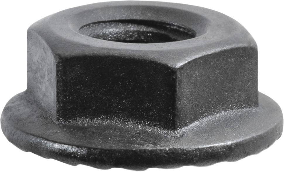 1/4"-20 Spin Lock Nut withSerrations, Black