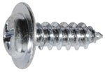 #8x1/2" Phillips Truss Head Flat Washer Tapping Screw, Type A/AB, Zinc, #6 Head Size