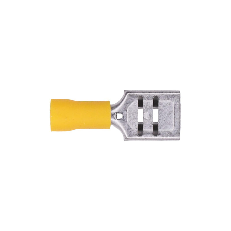 Yellow Copper Blade-Female Solderless Terminal 12-10 Gauge, Tin