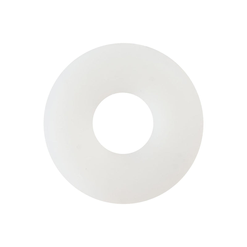 1/4" White Nylon Flat Washer, 0.260" ID, 0.687" OD