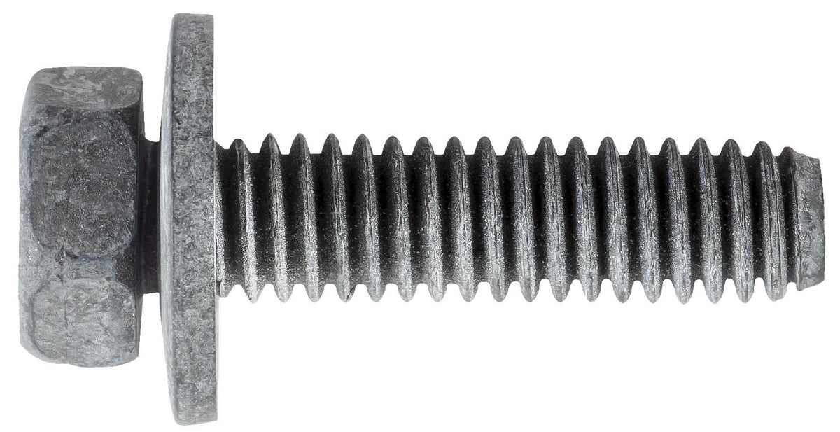5/16"-18x1-1/4" Hex Head SEMS Washer Body Bolt, 3/4" Washer, Black