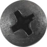 #8x1-1/2" Phillips Pan Head Tapping Screw with Tek Point, Type 2 Self-Drilling Tek, Black