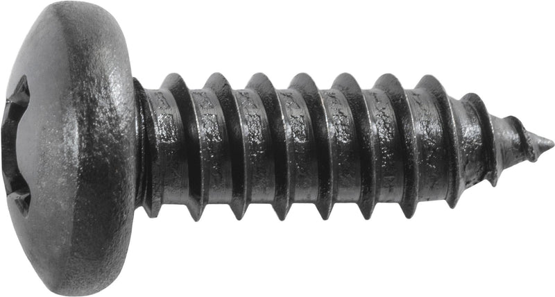 #14x3/4" Phillips Pan Head Tapping Screw, Type A/AB, Black Oxide