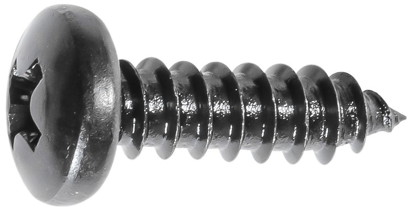 #10x5/8" Phillips Pan Head Tapping Screw, Type A/AB, Black Oxide