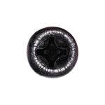 M6-1.0x16mm Phillips Pan Head License Plate Screw, Black Zinc