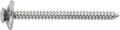 #8x2" Phillips Oval Head SEMS Tapping Screw Countersunk Washer, Type A/AB, Chrome