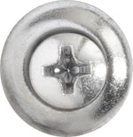 #8x2" Phillips Oval Head SEMS Tapping Screw Countersunk Washer, Type A/AB, Chrome