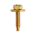 1/4"-20x1-1/8" Hex Head SEMS Body Bolt with a Dog Point, 3/4" Washer, Trivalent Yellow Zinc