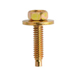 1/4"-20x1-1/8" Hex Head SEMS Body Bolt with a Dog Point, 3/4" Washer, Trivalent Yellow Zinc