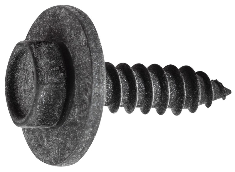 M4.8-1.61x19mm Hex Head SEMS Tapping Screw, Type A/AB, 15mm Washer, Black
