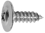 #8x1/2" Phillips Truss Head Round Washer Tapping Screw, Type A/AB, 7/16" Washer, Chrome