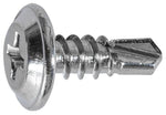 #8x1/2" Phillips Truss Head Washer Tapping Screw with Tek Point, Type 2 Self-Drilling Tek, Chrome