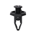 10mmx24mm Black Nylon Screw-Type Bumper Fascia Retainer with Closed End