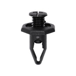 10mmx24mm Black Nylon Screw-Type Bumper Fascia Retainer with Closed End