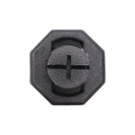 10mmx24mm Black Nylon Screw-Type Bumper Fascia Retainer with Closed End