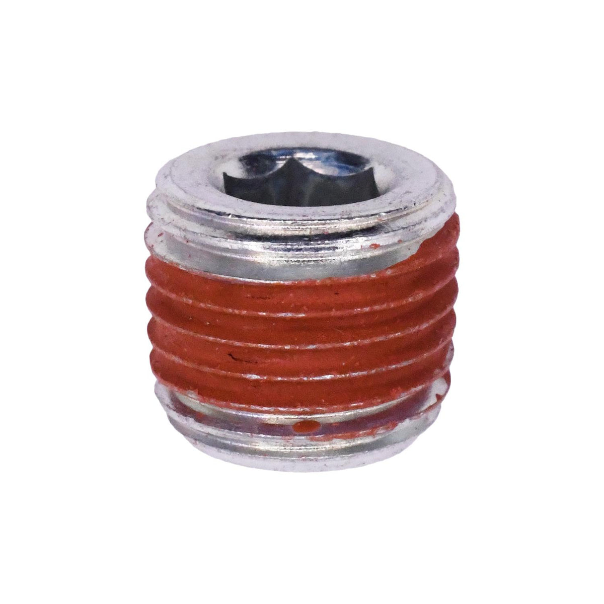 1/4"-18x7/16" Hex Countersunk Pipe Plug, Zinc w/Sealant
