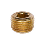 7/16" Hex Countersunk Pipe Plug, Brass