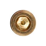 7/16" Hex Countersunk Pipe Plug, Brass