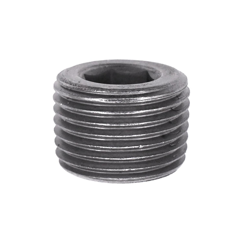3/8" Hex Countersunk Pipe Plug, Plain