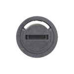 Cam Locking Screw Driver Slot Drain Plug, Black Plastic