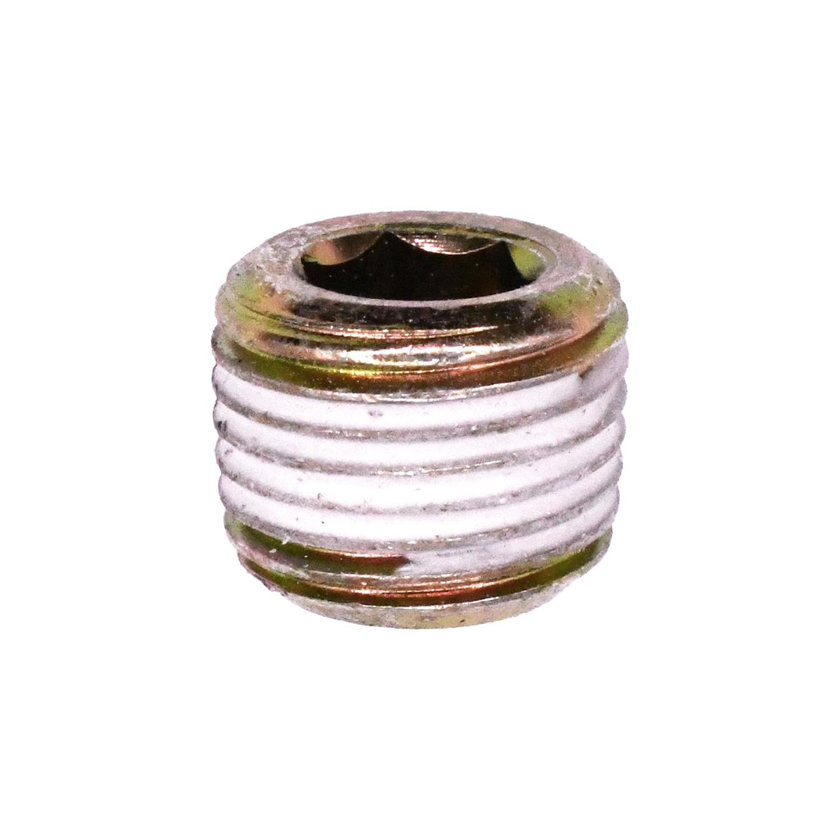 1/8"-28x8mm British Pipe Plug, Yellow Zinc Chromate