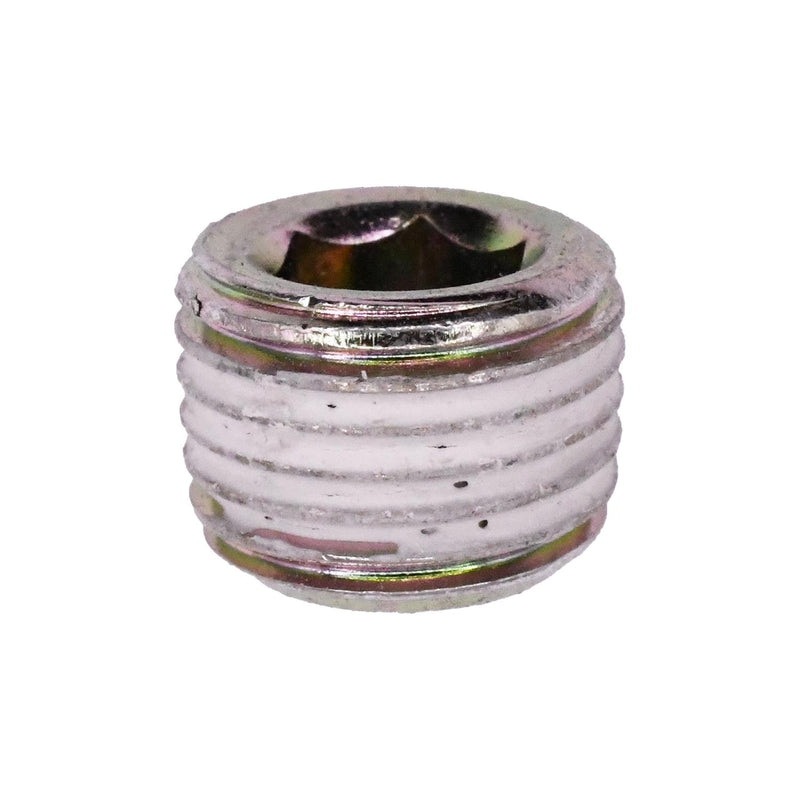 1/4"-20x10mm British Pipe Plug, Yellow Zinc Chromate