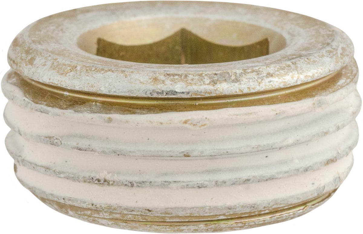 1/2"-14x10mm British Pipe Plug, Yellow Zinc Chromate