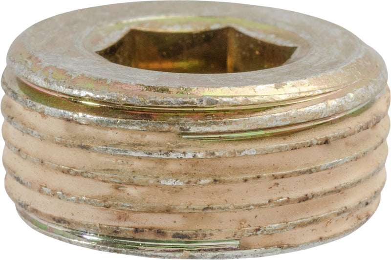 12mm British Pipe Plug, Yellow Zinc Chromate