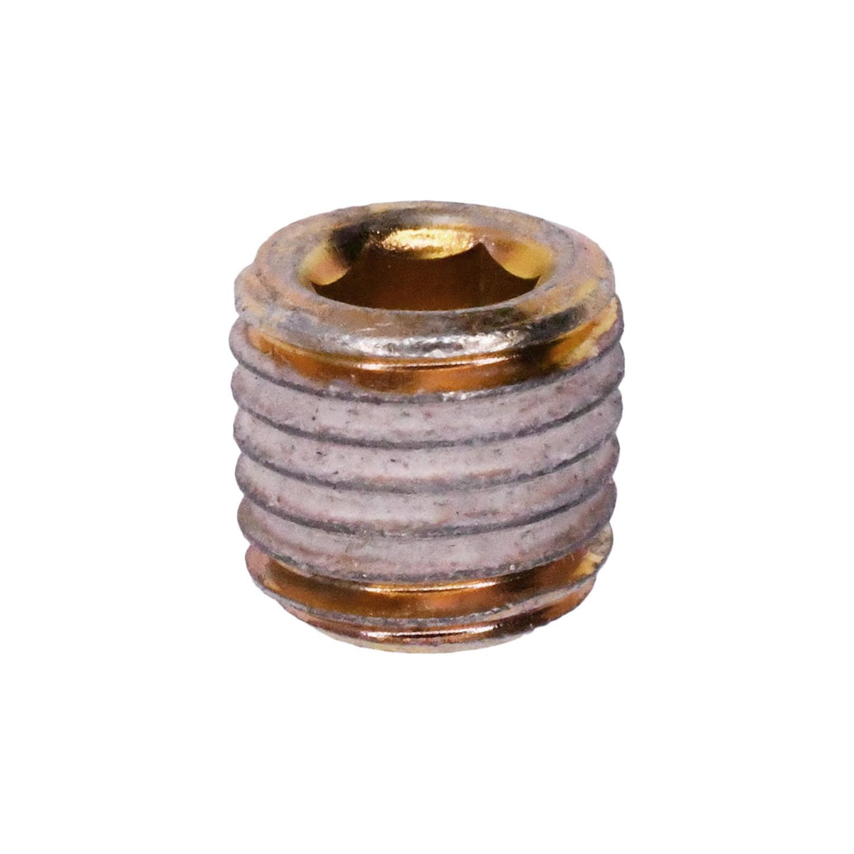 M8-1.0x8mm Metric Pipe Plug, Yellow Zinc Chromate