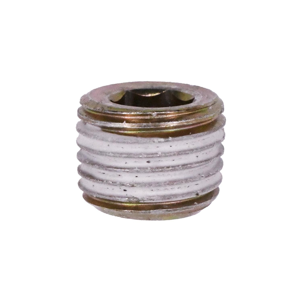 M10-1.0x8mm Metric Pipe Plug, Yellow Zinc Chromate