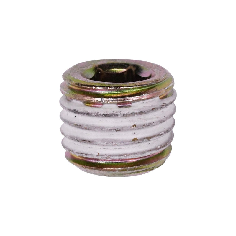 M12-1.5x10mm Metric Pipe Plug, Yellow Zinc Chromate