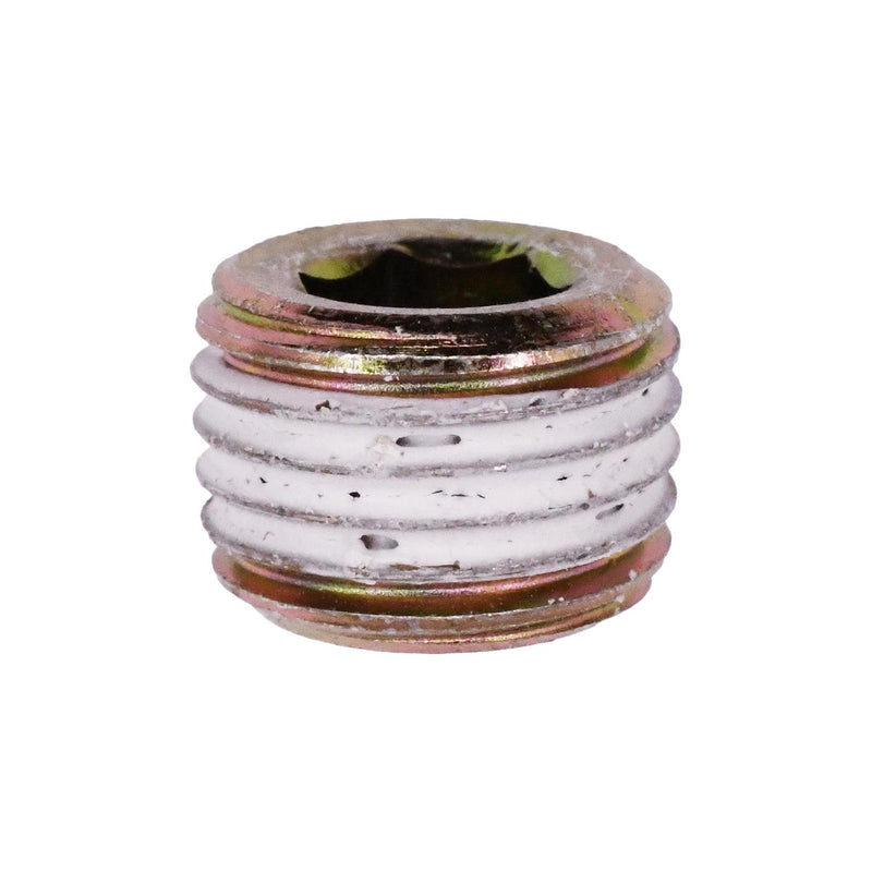 M14-1.5x10mm Metric Pipe Plug, Yellow Zinc Chromate